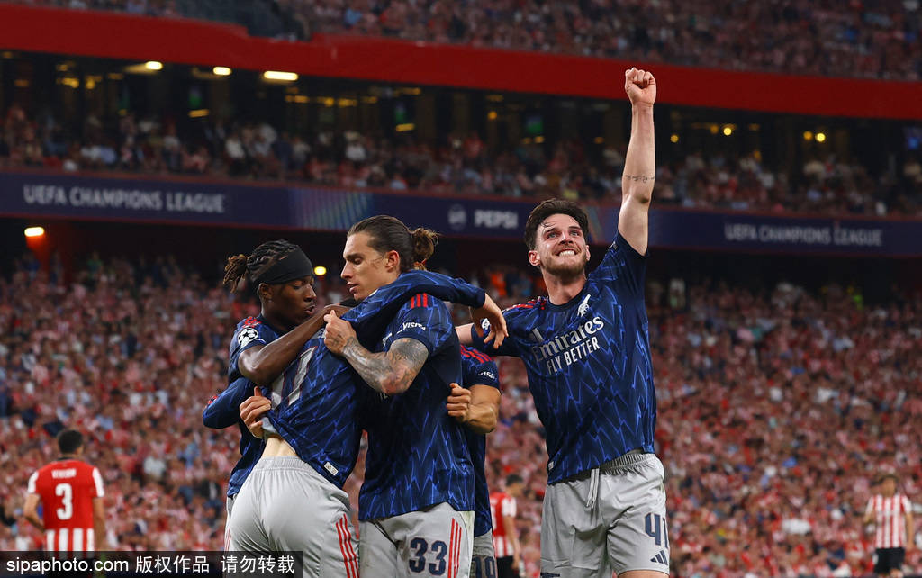 欧冠-马丁内利与特罗萨德替补互相传射 阿森纳2-0毕巴